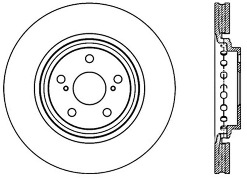 Stoptech 08-18 Toyota Highlander Front Performance Cryo Rotor