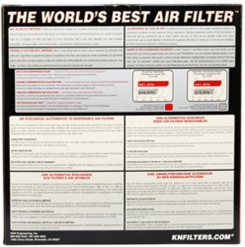 K&N 16-18 Porsche 718 Boxster H4-2.0L Drop In Air Filter