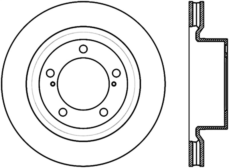 StopTech Sport Slot 08-12 Toyota Sequoia / 07-12 Tundra Slotted Right Front CRYO Rotor