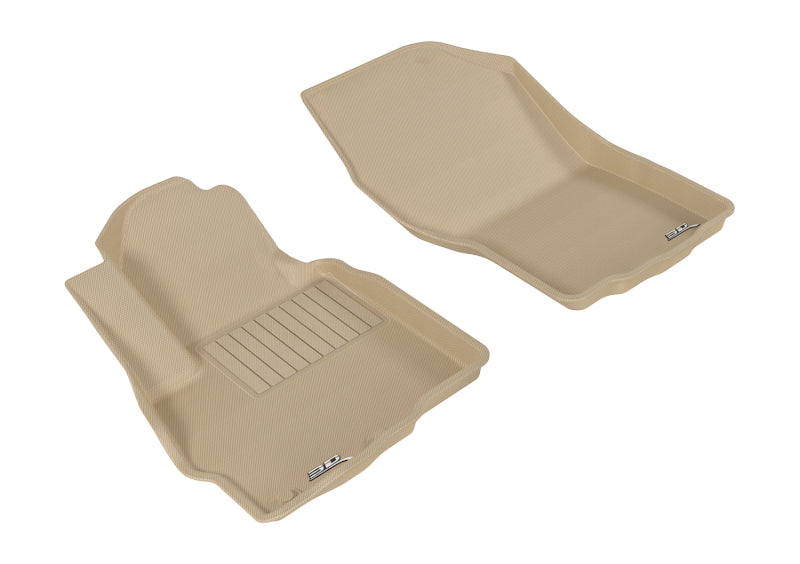 3D MAXpider 2011-2019 Mitsubishi Outlander Sport Kagu 1st Row Floormat - Tan