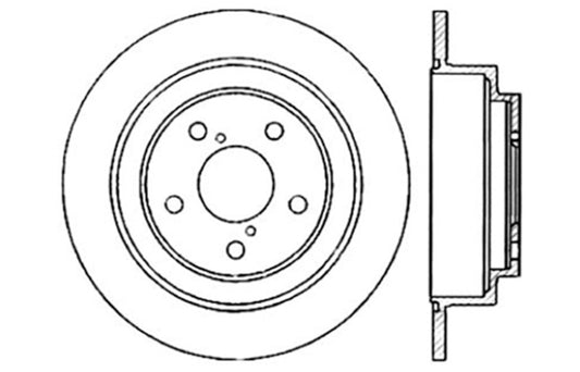 StopTech 02-05 Subaru Impreza WRX Rear Drilled Right Brake Rotor