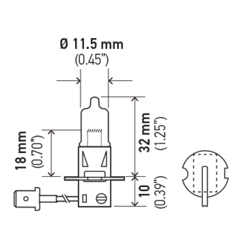 Hella H3 Halogen Bulb (Must Order Qty 10)