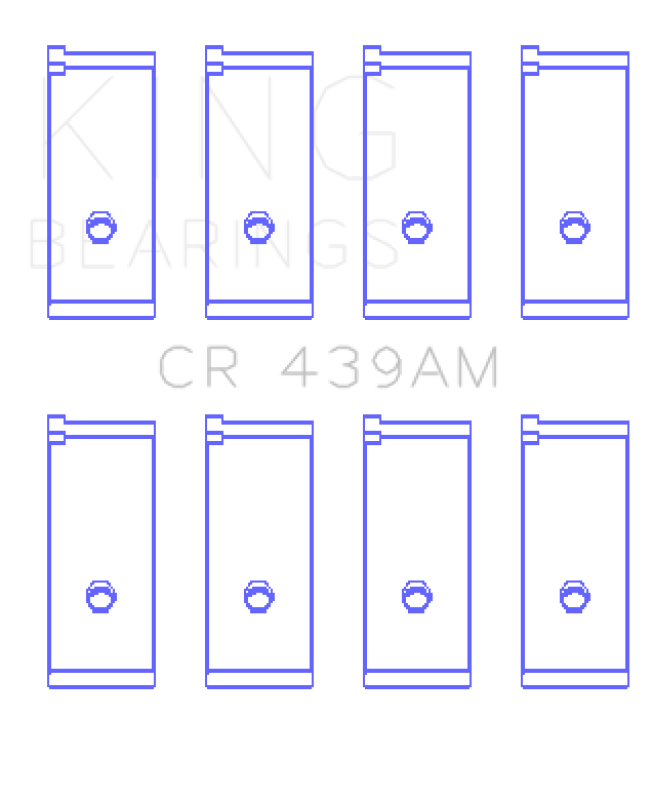 King Engine Bearings Honda A18A1/A20A1/B20A3/Bs1/Es/ET1-2 (Size +0.50mm) Connecting Rod Bearing Set