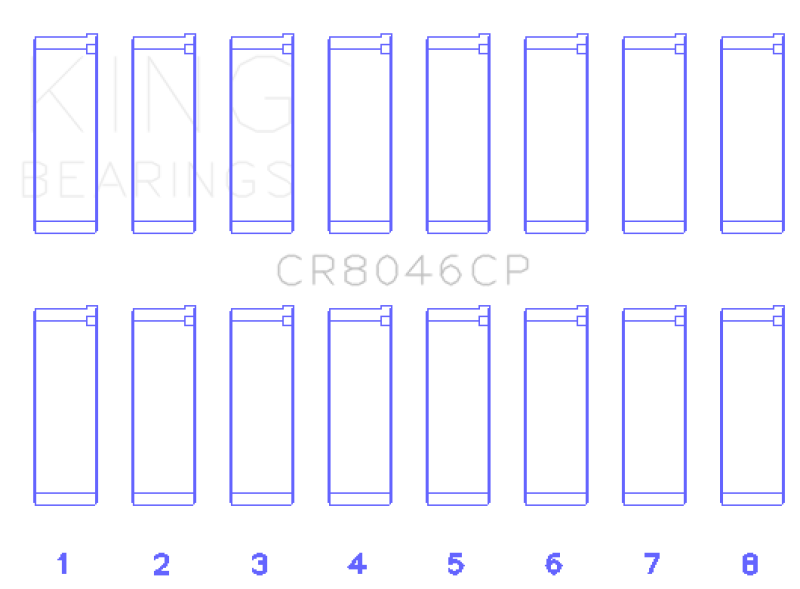 King Engine Bearings Porsche M 48.00/M 48.50 (Size +0.25mm) Connecting Rod Bearing Set