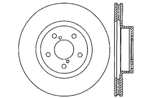 StopTech 05-10 Subaru Legacy / 10 Outback Drilled Right Front Rotor