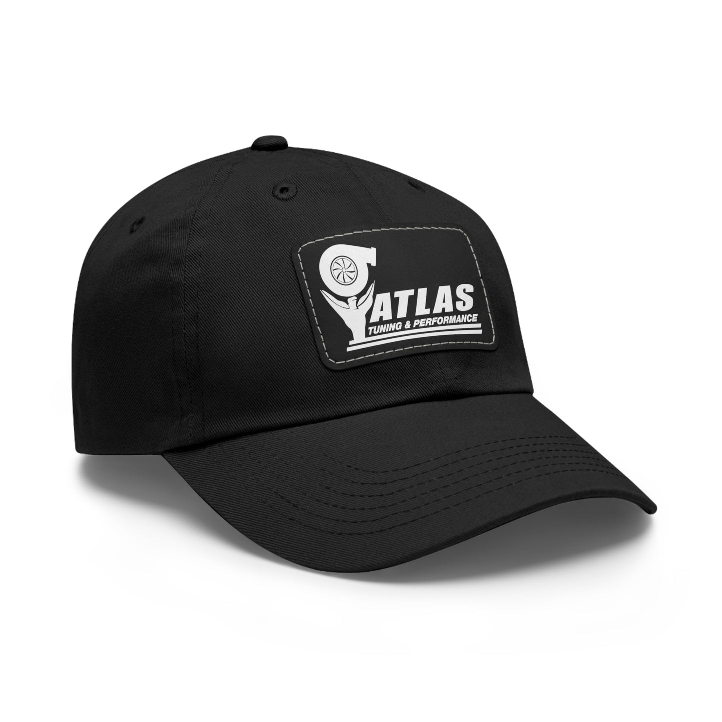 Atlas Tuning & Performance Dad Hat with Leather Patch - Perfect for Car Enthusiasts