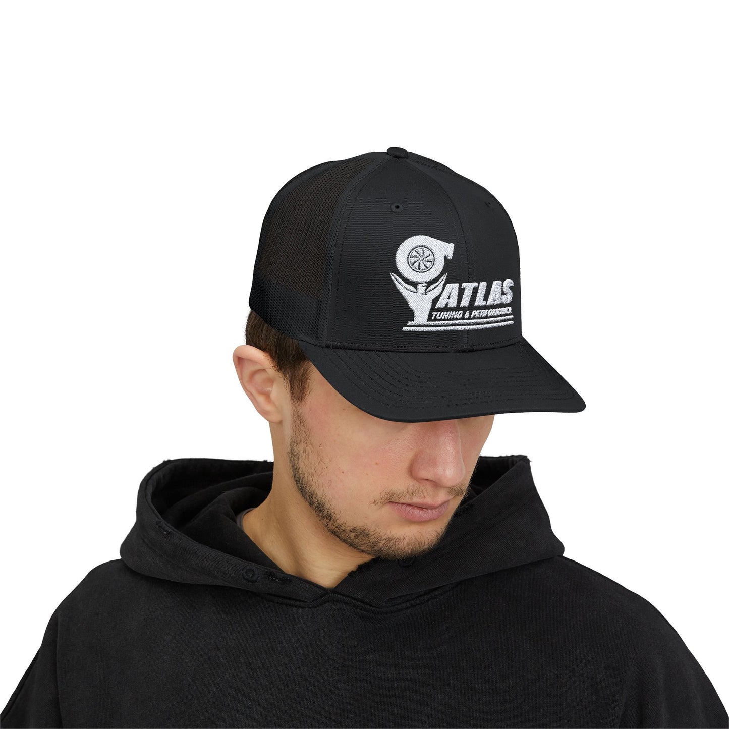 Atlas Tuning & Performance Trucker Cap - Adjustable Snapback for Car Enthusiasts