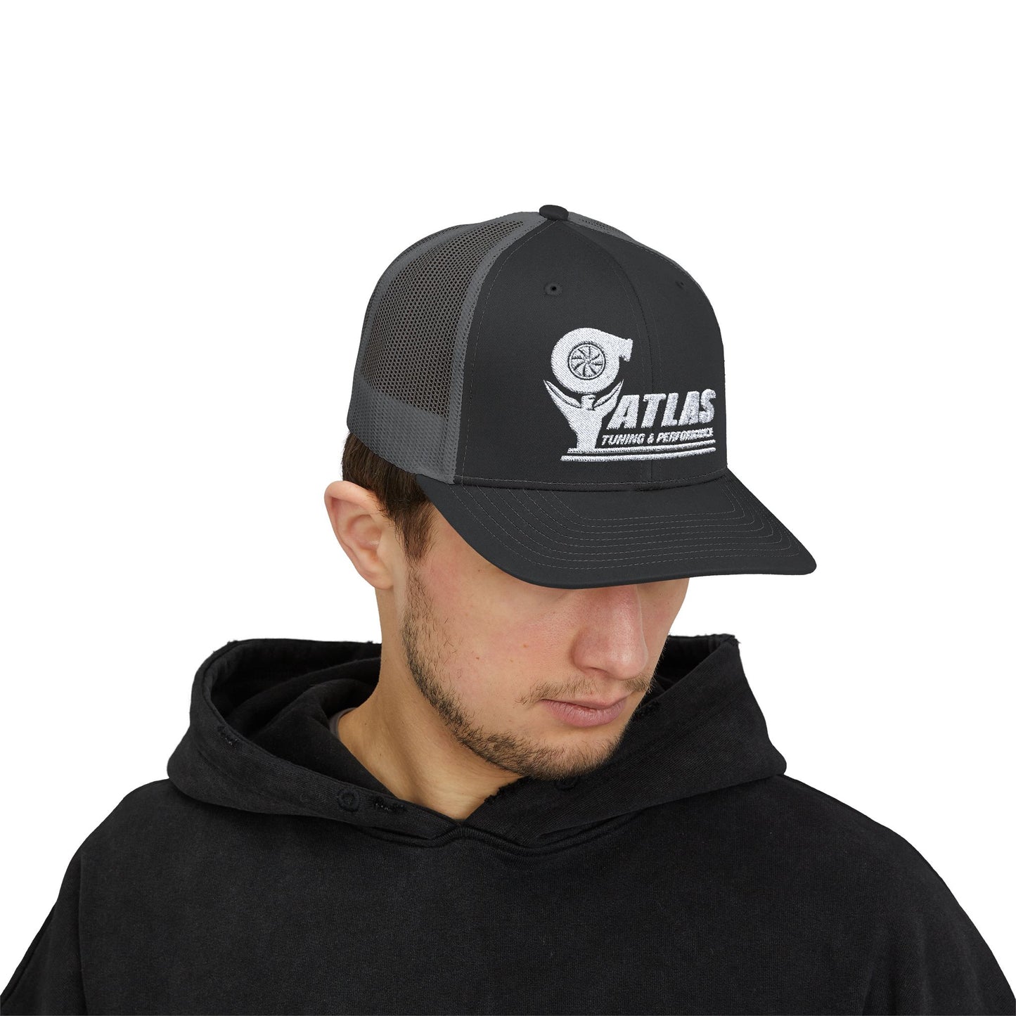 Atlas Tuning & Performance Trucker Cap - Adjustable Snapback for Car Enthusiasts