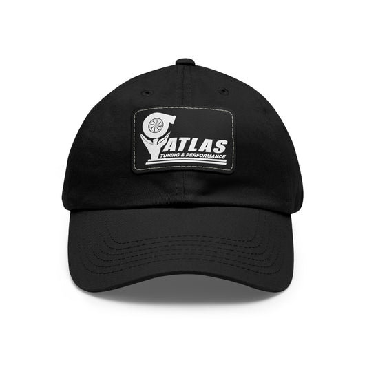 Atlas Tuning & Performance Dad Hat with Leather Patch - Perfect for Car Enthusiasts