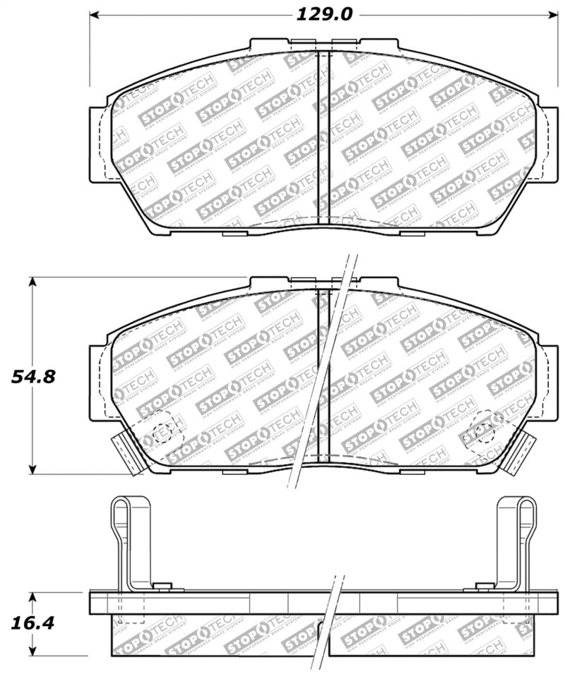 StopTech Street Select Brake Pads - Rear