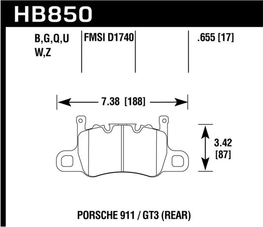 Hawk 2019 Porsche 911 Turbo HPS 5.0 Brake Pads