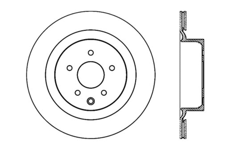 StopTech 13-17 Nissan 370Z Sport Cryo Drilled Left Rear Rotor