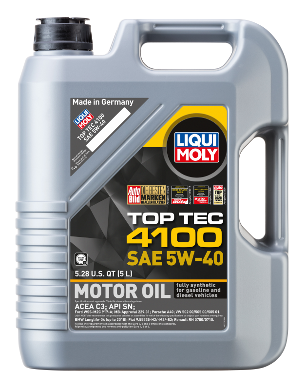 LIQUI MOLY 5L Top Tec 4100 Motor Oil SAE 5W40