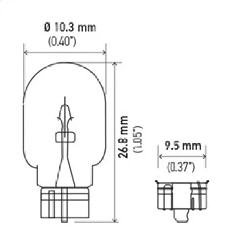 Hella Bulb 194 12V 4W W2.1x9.5d T3.25 (Min. Order QTY 10)