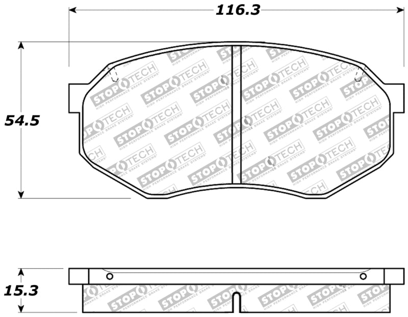 StopTech Sport Brake Pads w/Shims and Hardware - Rear