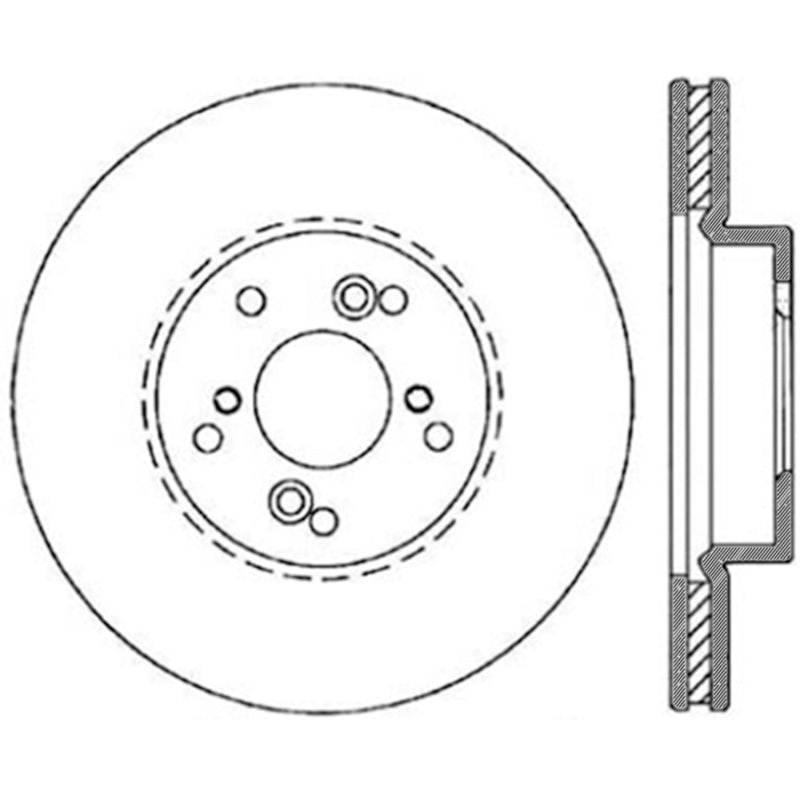 Stoptech 04-10 Acura TSX / 01-03 CL / 01-06 MDX / 05-10 Accord SEDAN Front Performance CRYO Rotor