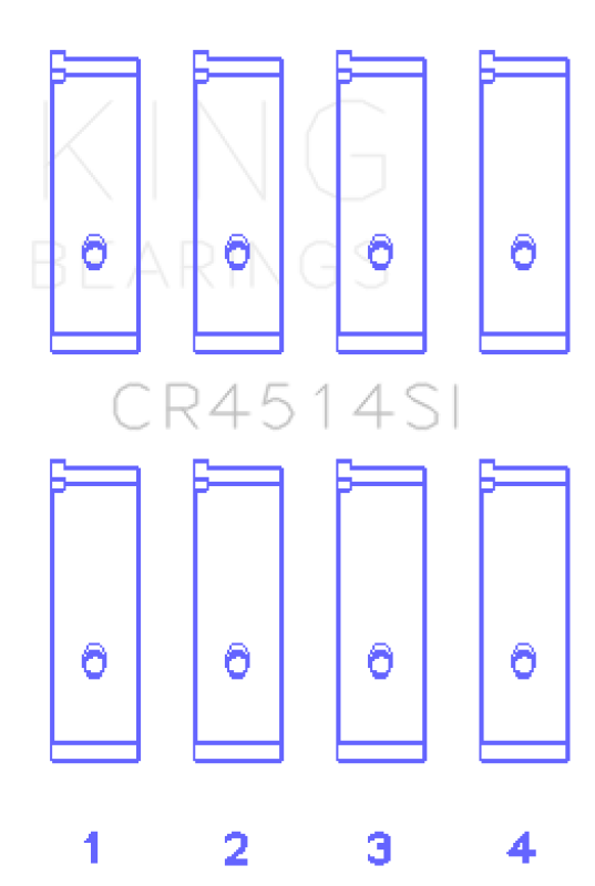 King Engine Bearings Toyota 1Azfe/2Azfe (Size +0.25mm) Connecting Rod Bearing Set