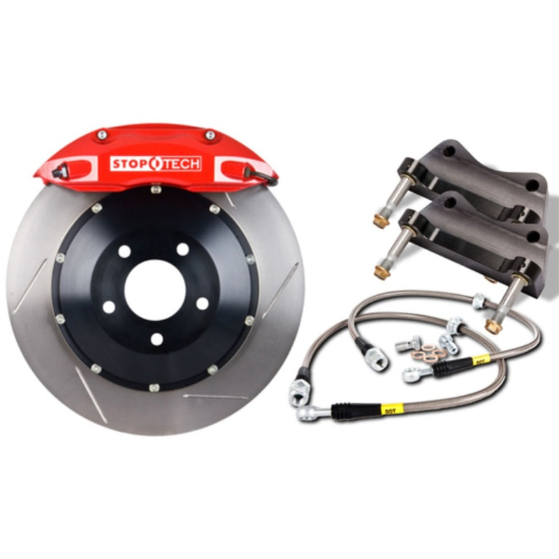 StopTech 09-10 Nissan 370Z Sport Model Only Front BBK w/ Red ST-60 Calipers Slotted 380x32mm Rotors