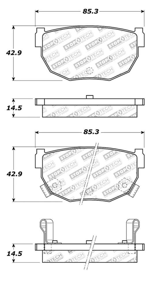 StopTech Street Touring 89-98 240SX Rear Brake Pads