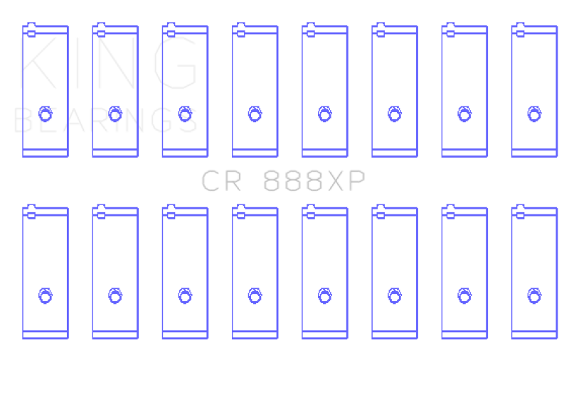 King Engine Bearings Toyota 1Uz-Fe/2Uz-Fe/3Uz-Fe (Size +0.50mm) Connecting Rod Bearing Set