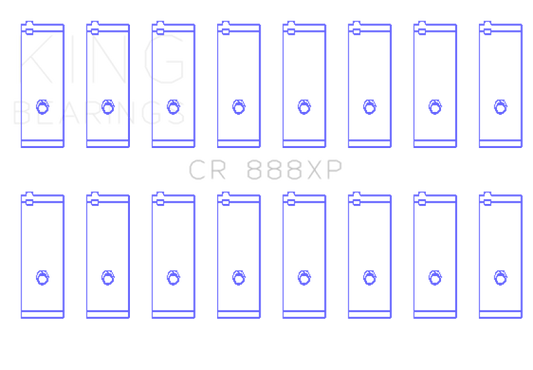 King Engine Bearings Toyota 1Uz-Fe/2Uz-Fe/3Uz-Fe (Size +0.50mm) Connecting Rod Bearing Set