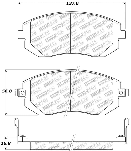 Stoptech 03-10 Subaru Forester/Impreza / 02-12 Subaru Legacy/Outback Sport Brake Pads - Front