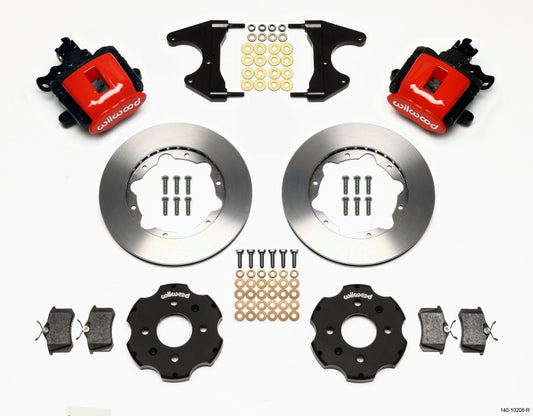 Wilwood Combination Parking Brake Rear Kit 11.00in Red Civic / Integra Drum 2.46 Hub Offset