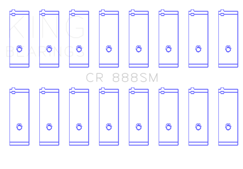 King Engine Bearings Toyota 1Uz-Fe/2Uz-Fe/3Uz-Fe (Size +0.25mm) Connecting Rod Bearing Set