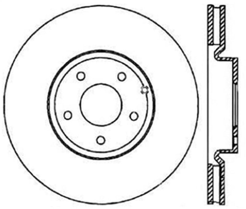 StopTech SportStop 6/02-08 Nissan 350Z / 8/02-04 Infiniti G35 Slotted & Drilled Rear Left Rotor