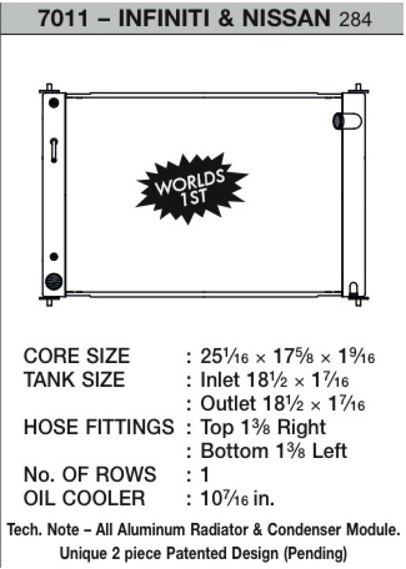 CSF 08-13 Nissan 370Z A/T Radiator