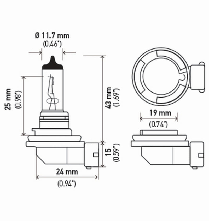 Hella Bulb H11 12V 55W Pgj192 T4 Sb