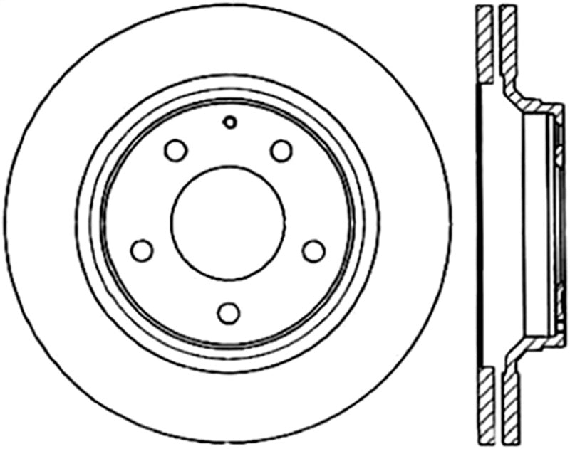 StopTech Power Slot 93-09 Mazda RX-7 Slotted Right Rear Cryo Rotor