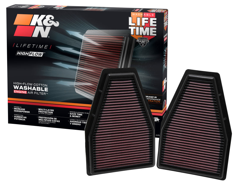 K&N Replacement Air Filter 12-13 Porsche 911 3.4L / 12 911 3.8L / 13 911 3.6L / 13 911 Carrera 3.8L