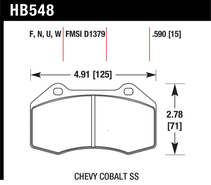 Hawk Renault Clio / Cobalt SS HPS Street Front Brake Pads