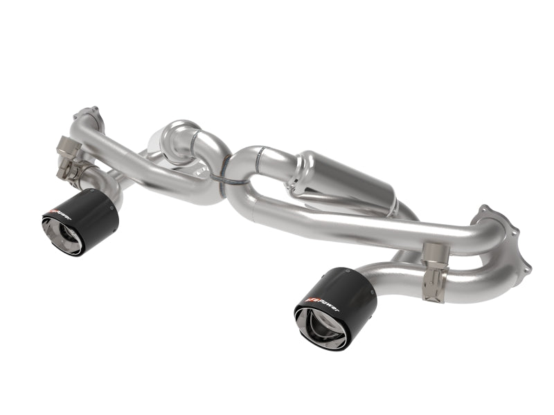 aFe MACHForce XP 2.25in-2.5in 304SS Exhaust Cat-Back 20-22 Porsche Cayman GT4 (718) - Carbon Tips