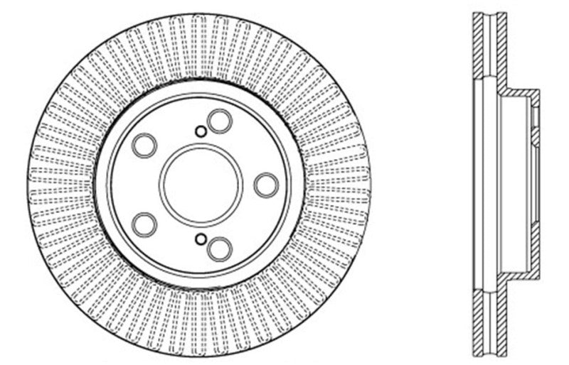 StopTech Sport Cross Drilled Brake Rotor - Rear Left