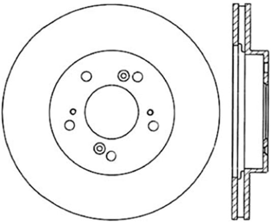 StopTech 97-01 Acura Integra Cryo Slotted Front Right Sport Brake Rotor