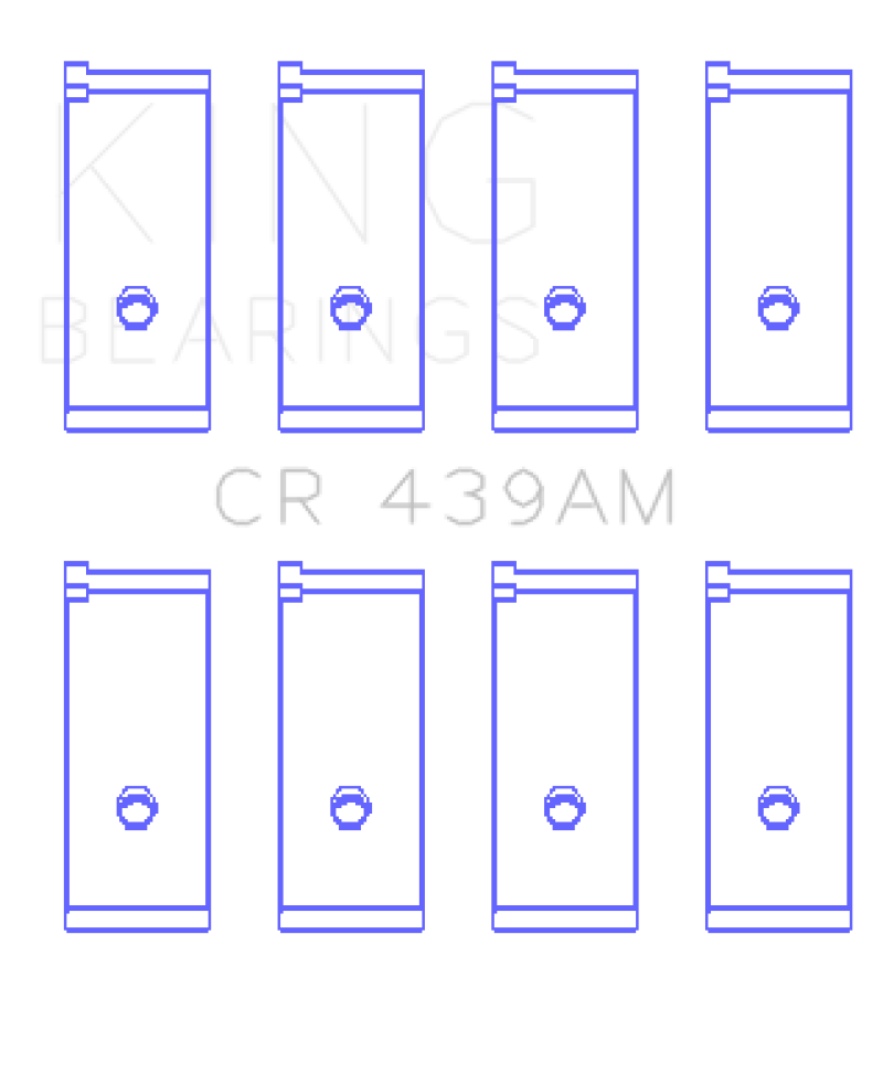 King Engine Bearings Honda A18A1/A20A1/B20A3/Bs1/Es/ET1-2 (Size +0.50mm) Connecting Rod Bearing Set