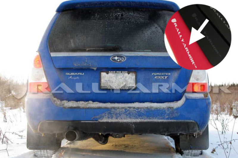 Rally Armor 03-08 Subaru Forester Red UR Mud Flap w/ White Logo