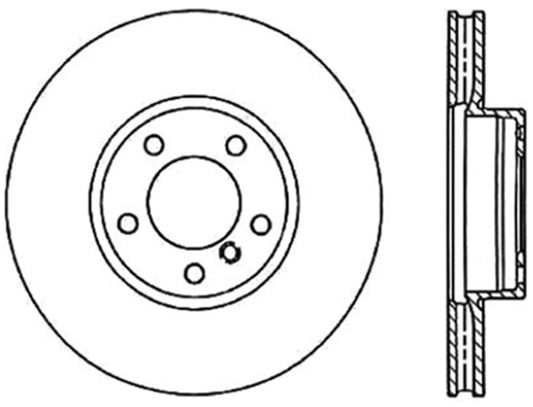 StopTech 04-12 Volkswagen Touareg Drilled Left Front Premium Brake Rotor