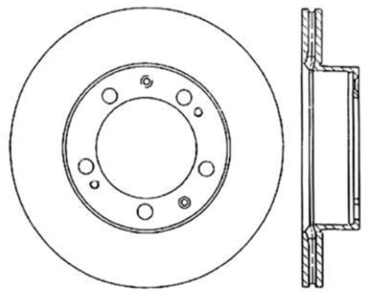 StopTech 97-04 Porsche Boxster Cyro Slotted Sport Brake Rotor Front Left