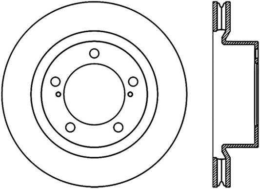 StopTech 08-13 Lexus LX 450/470/570 / 08-13 Land Cruiser Front Left Slotted CRYO-STOP Brake Rotor