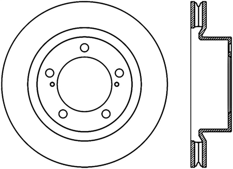 StopTech 08-11 Lexus LX570 Slotted & Drilled Front Left Rotor