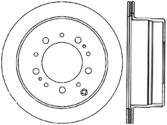 StopTech 98-07 Toyota Land Cruiser Rear Left Slotted Sport Cryo Brake Rotor